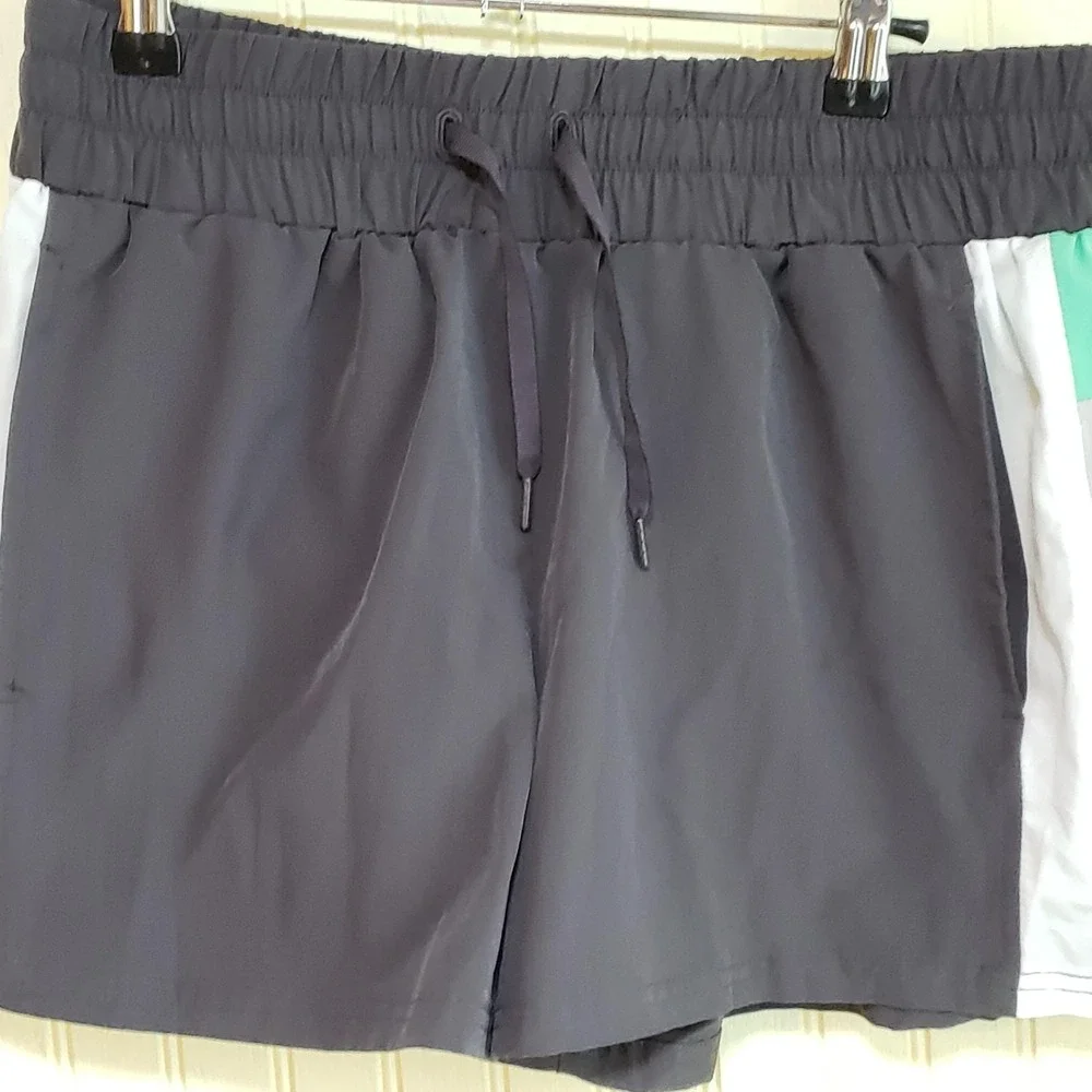 Fila‎ Swim Trunks Mens Medium Gray Colorblock Elastic Waist Quick Dry Shorts